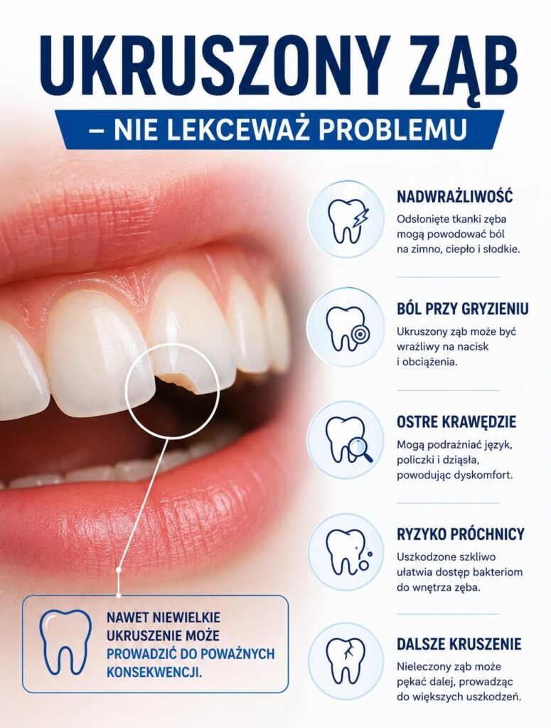 Ukruszony ząb - dlaczego to poważny problem?
