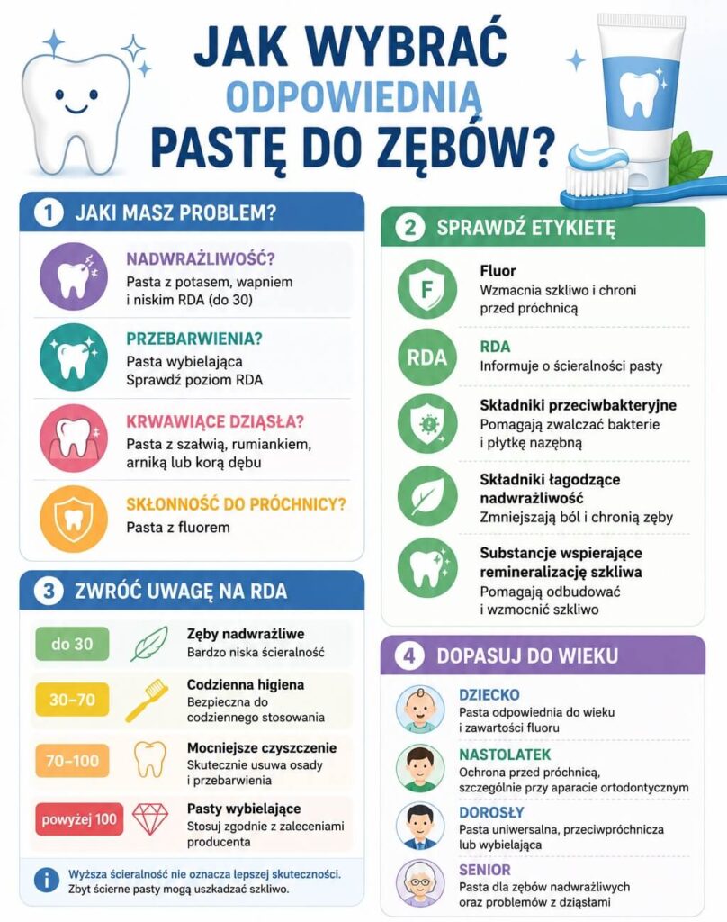 Jak wybrać najlepszą pastę do zębów dla konkretnego pacjenta?