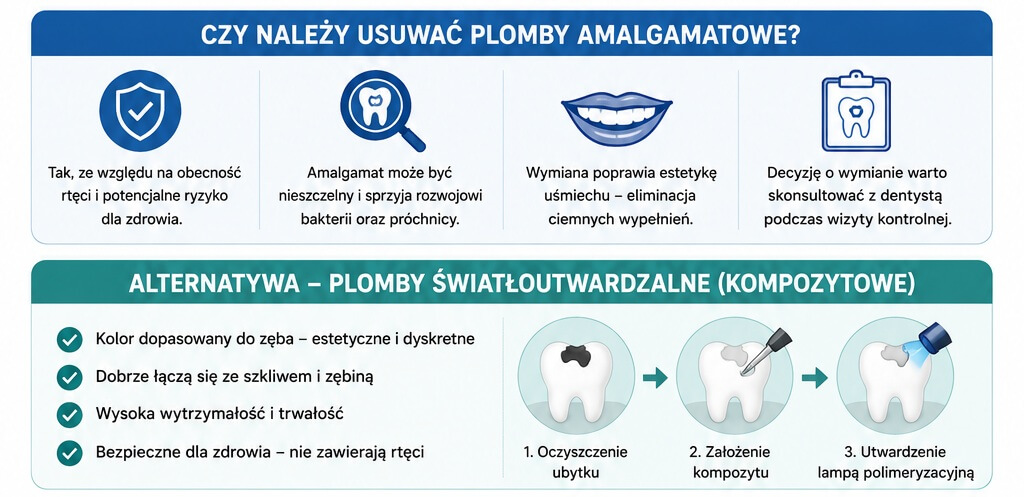 Plomby amalgamatowe vs plomby światłoutwardzalne