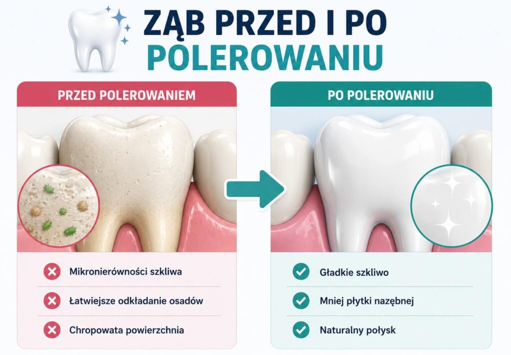 Zęby przed i po polerowaniu - jakie zalety ma polerowanie?