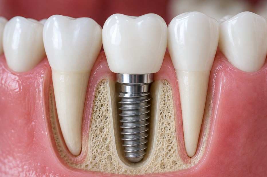 wizualizacja implantu zębowego