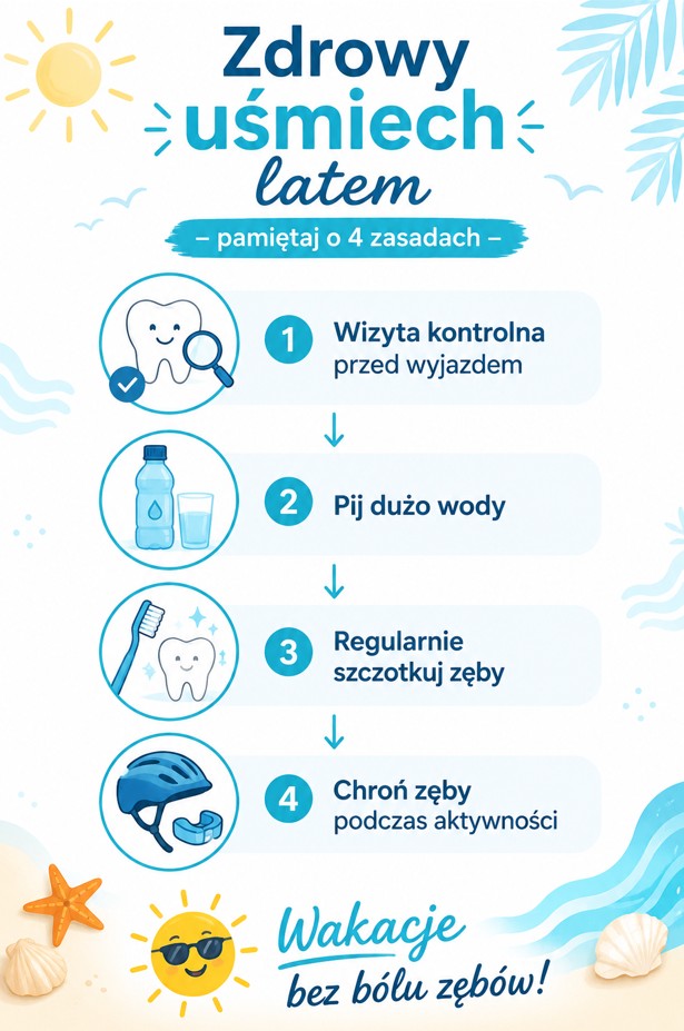 Jak zadbać o uśmiech latem? O czym pamietać?